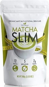 Matcha Slim Energy Drink Mix Powder with Taurine and Spirulina 