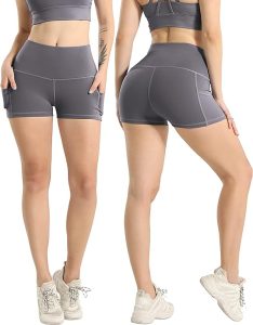 LZYVOO Super Short and High Waisted Spandex Yoga Shorts