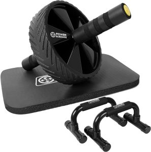 POWER GUIDANCE Ab Wheel Roller with Push-up Bar and Knee Pad 