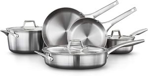 Calphalon 8 Piece Stainless Steel Pots and Pans Set