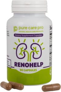 Pure Care Pro Renohelp Powerful All-Natural Kidney Support Supplement for Healthy Kidney Function and Creatinine Levels