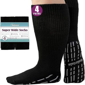 Bulinlulu Extra Width Socks for diabetic swollen feet