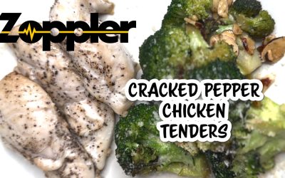 Cracked Pepper Chicken Recipe with Broccoli and Sliced Almonds